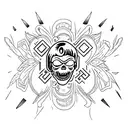 blink 182 logo tattoo design idea