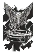 2023 camaro outline tattoo design idea