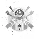 floating astronaut  tattoo design idea
