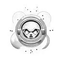 floating astronaut  tattoo design idea