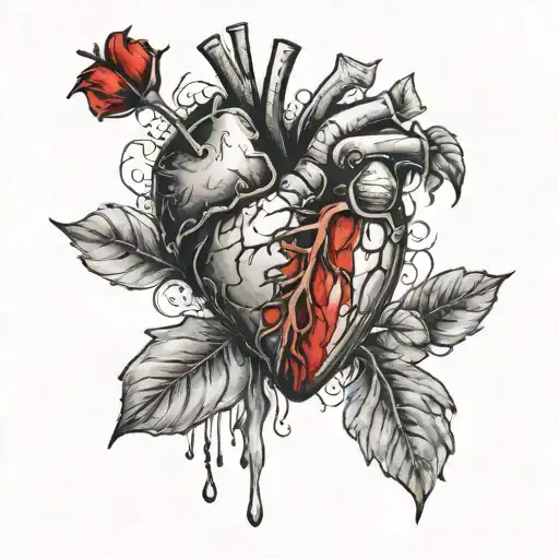heartbreak love hurts tattoo design idea