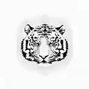 tiger with fire tattoo design idea