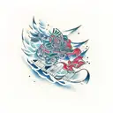 Snowboard tattoo design idea