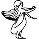 greek angel tattoo design idea
