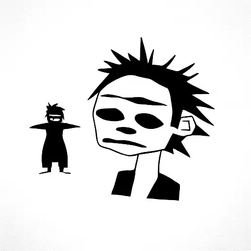 Gorillaz tattoo design idea