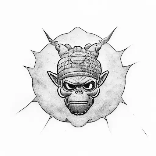 Gorillaz tattoo design idea