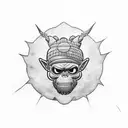 Gorillaz tattoo design idea