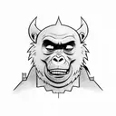 Gorillaz tattoo design idea