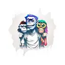 Gorillaz tattoo design idea