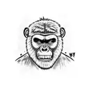 Gorillaz tattoo design idea