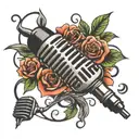 microphone tattoo design idea