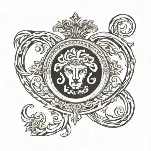 versace logo tattoo design idea
