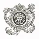 versace logo tattoo design idea