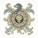 versace logo tattoo design idea
