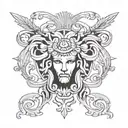 versace logo tattoo design idea
