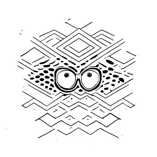 hand print hipster tattoo design idea