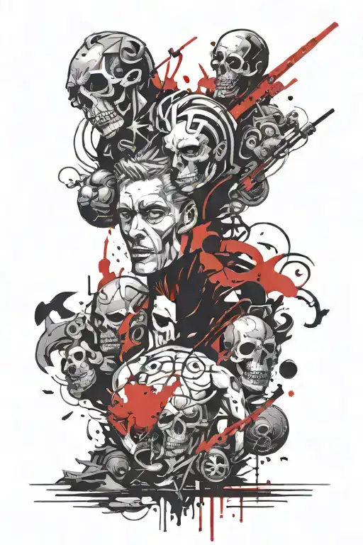 7 seven deadly sins vs 7 tattoo design idea