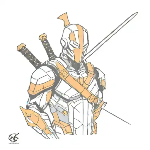  small Deathstroke tattoo design idea