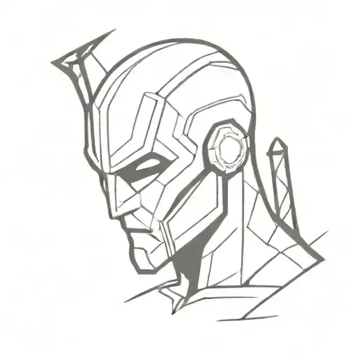  small Deathstroke tattoo design idea