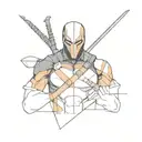  small Deathstroke tattoo design idea