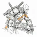  Deathstroke tattoo design idea