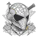  small Deathstroke tattoo design idea