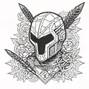  small Deathstroke tattoo design idea