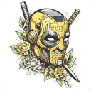  small Deathstroke tattoo design idea