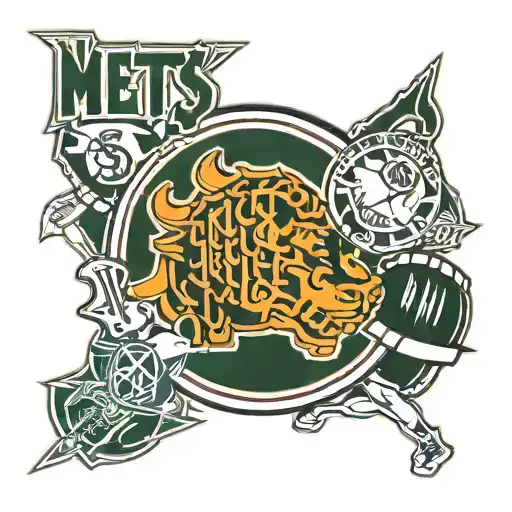 ny Mets jets Knicks rangers tattoo design idea
