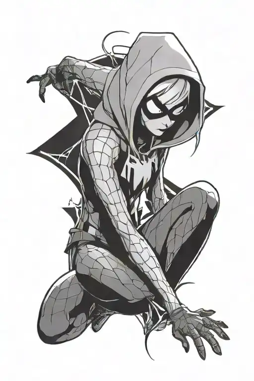spider gwen arm sleeve tattoo tattoo design idea