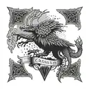 A scene from the TV show 'Game of Thrones' with a modern twist tattoo design idea