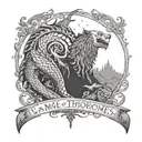 A scene from the TV show 'Game of Thrones' with a modern twist tattoo design idea