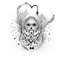 cold hands, hot heart tattoo design idea