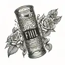 glass half empty never full" tattoo design idea