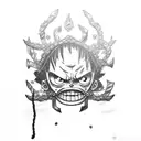 Luffy gear 5 tattoo design idea