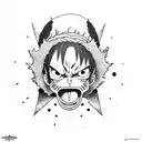 Luffy gear 5 tattoo design idea