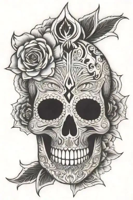 sugar skull mandala design inspired tattoo tattoo design idea