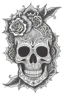 candy skull mandala design inspired tattoo design idea