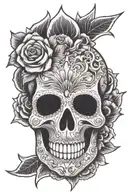 candy skull mandala design inspired tattoo design idea