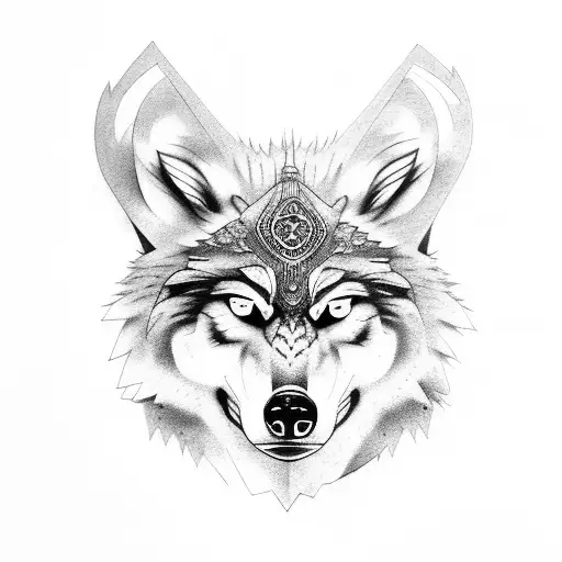 Wolf eagle tattoo design idea