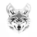 Wolf eagle tattoo design idea