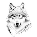 Wolf eagle tattoo design idea