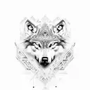 Wolf eagle tattoo design idea