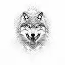 Wolf eagle tattoo design idea