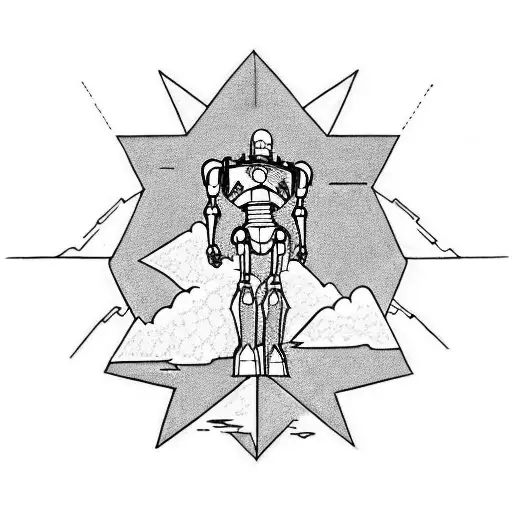 iron giant tattoo design idea