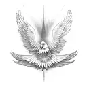 eagle with open wings tattoo design idea