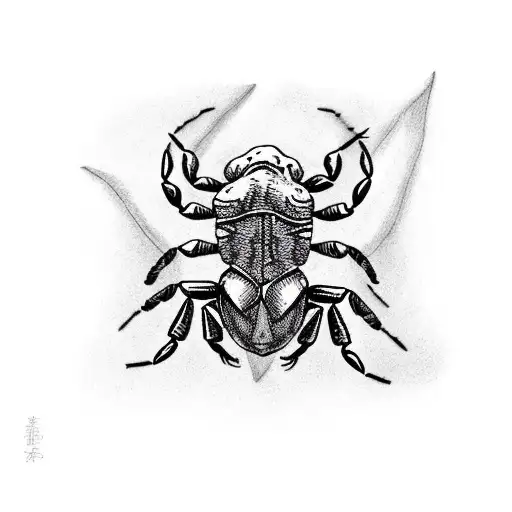 scorpion with name Kenneth  tattoo design idea