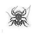 scorpion with name Kenneth  tattoo design idea