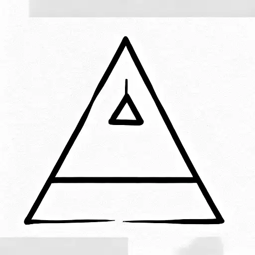 Triangle death lonely tattoo design idea