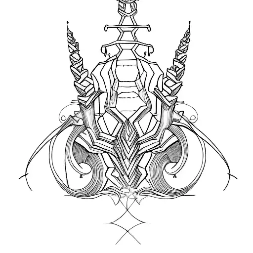 celestial spine tattoo design idea